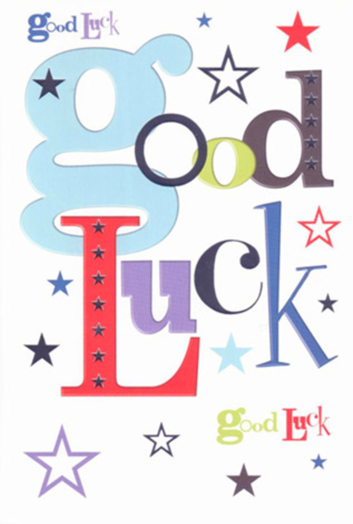 Radiant and upbeat, this luck-themed card feels as if it could be found among the artist stalls at Camden Market, exuding an infectious energy that's at once warm and sophisticated. Every letter in the good luck message bursts forth with personality: the broad, pastel blue "g" anchors the phrase, while slender midnight black and exuberant red letters dance alongside, each shape alive with intent. Energetic stars-miniature bursts of colour in navy, lime, lilac, and moss green-are scattered with cheerful abandon across the white expanse, much like confetti tossed in celebration after a show at The Roundhouse. There's an affectionate vibrancy, as if the card itself is cheering from the sidelines, echoing the laughter and encouragement of Camden friends as someone steps toward their dreams. The ample white space around the text breathes, creating a contemporary yet heartfelt tableau that feels instantly uplifting to the touch. The smooth, high-quality cardstock has an inviting heft, offering comfort and delight as you press it into a loved one's hand before an important moment-be it an audition, exam, or move. With its artistry and infectious optimism, this card embodies that unique blend of creativity and support that Camden is known for, ready to accompany anyone into new beginnings.